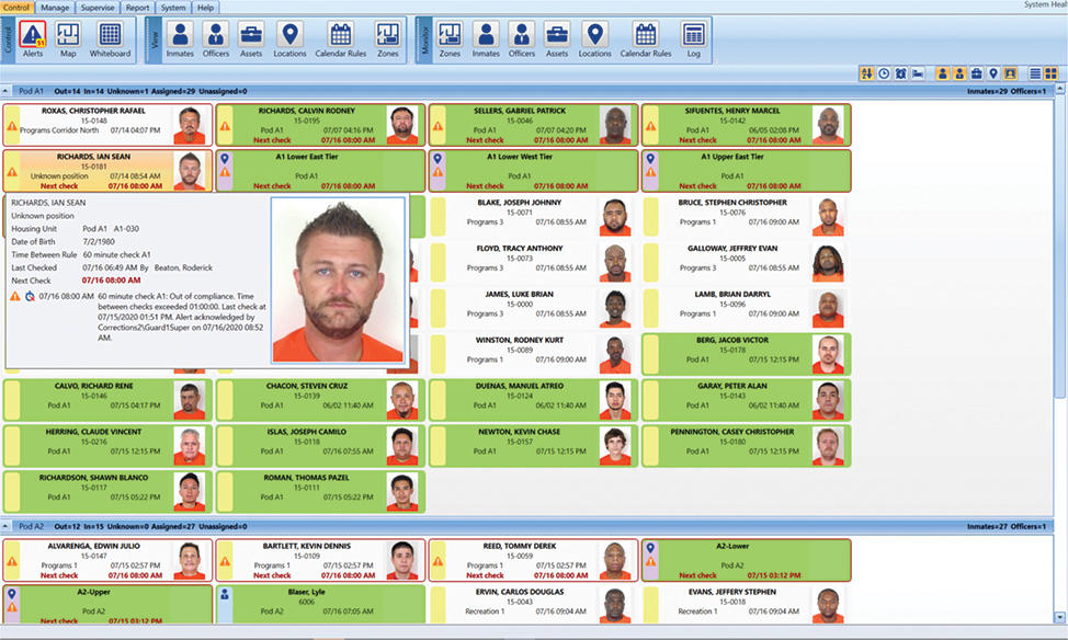Whiteboard view with headcounts