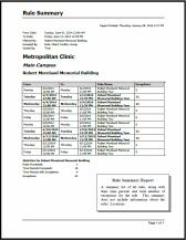 Rule Summary Report Sample